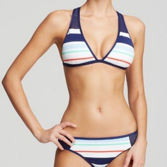 Splendid Other - SALE Splendid Topanga Stripe Halter Mesh Bikini To